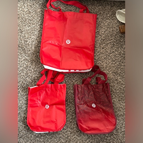 3 red lululemon bags - Picture 1 of 1